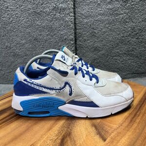 Nike Air Max‎ Excee Sneakers White Blue Mens Shoes Athletic Casual 7Y